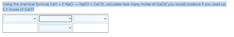 ¿Cuántos moles hay en CaCl2?